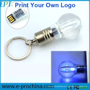 LED Light Pen Drive Unidad USB flash en forma de bulbo creativa (ET016)